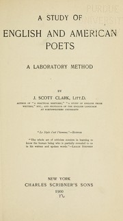 Cover of: A study of English and American poets by J. Scott Clark