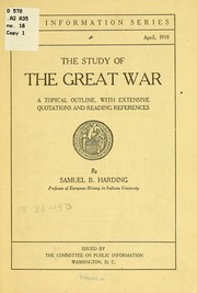 Cover of: The study of the great war
