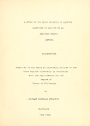 A study of the vapor pressure of aqueous solutions of mannite by improved static method. .. by Richard Nicholas Mullikin