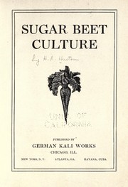 Cover of: Sugar beet culture | Henry Augustus Huston