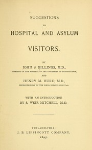 Cover of: Suggestions to hospital and asylum visitors.