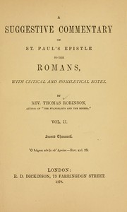 Cover of: Studies in Romans: expository and homiletical commentary