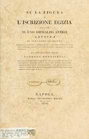Cover of: Su la figura e l'iscrizione egizia incise in uno smeraldo antico by Bernardo Quaranta