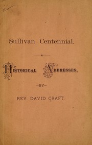 Cover of: Sullivan centennial: Historical addresses