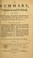Cover of: A summary, historical and political, of the first planting, progressive improvements, and present state of the British settlements in North-America ...