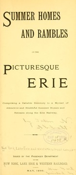 Cover of: Summer homes and rambles on the picturesque Erie ...