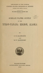 Cover of: Surface water supply of the Yukon-Tanana region, Alaska