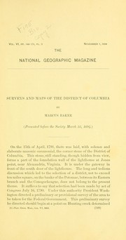 Cover of: Surveys and maps of the District of Columbia