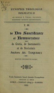 Cover of: Synopsis theologiae dogmaticae: ad mentem s. Thomae Aquinatis hodiernis moribus accommodata