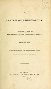 Cover of: A system of phrenology