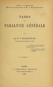 Cover of: Tabes et paralysie générale