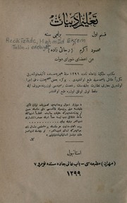 Cover of: Talim-i edebiyat