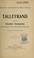 Cover of: Talleyrand et la société française