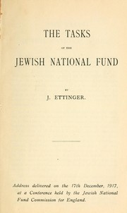 Cover of: The tasks of the Jewish National Fund