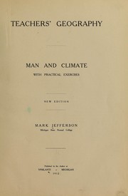 Cover of: Teachers' geography: Man and climate...