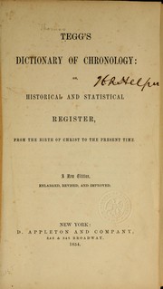 Cover of: Tegg's dictionary of chronology