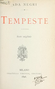 Cover of: Tempeste