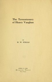 Cover of: The tercentenary of Henry Vaughan