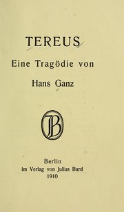 Cover of: Tereus, eine Tragödie