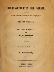 Cover of: Teshuvot ge'onim kadmonim by Joseph ben Samuel Bonfils