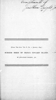 Cover of: Summer birds of Prince Edward Island