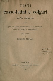 Cover of: Testi basso-latini e volgari della Spagna