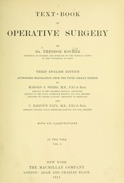 Cover of: Text-book of operative surgery | Theodor Kocher