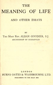 Cover of: The meaning of life and other essays