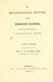 Cover of: [The minor historical works of Venerable Bede] by Saint Bede the Venerable