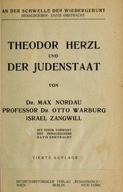 Cover of: Theodor Herzl und der Judenstaat by Nordau, Max Simon