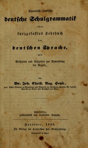 Theoretisch-praktische deutsche Schulgrammatik by Johann Christian August Heyse