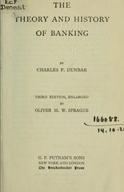 Cover of: The theory and history of banking
