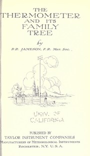 Cover of: The thermometer and its family tree | P. R. Jameson