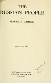 Cover of: The Russian people | Maurice Baring
