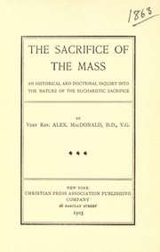 Cover of: St. Thomas of Aquin and the Mass