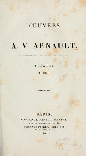 Théâtre by A.-V. Arnault