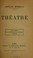 Cover of: Théâtre