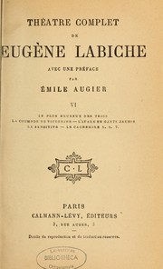 Cover of: Théâtre complet de Eugène Labiche