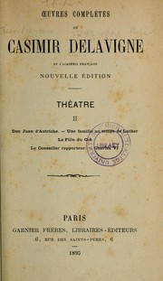 Cover of: Théâtre de Casimir Delavigne