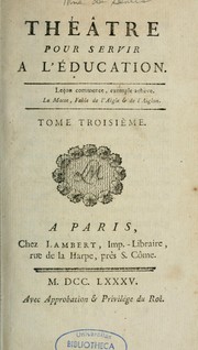 Cover of: Théâtre à  l'usage des jeunes personnes
