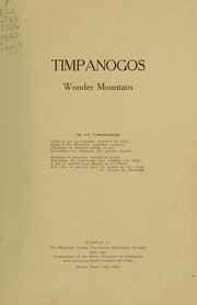 Cover of: Timpanogos, wonder mountain by Brigham Young University. Extension Division