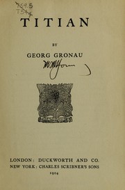 Cover of: Titian by Gronau, Georg