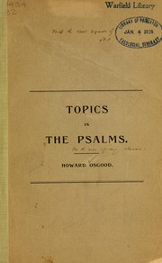 Topics in the Psalms by Howard Osgood