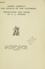 Cover of: To the sources of the Clitumnus