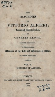 Cover of: Tragedies by Vittorio Alfieri