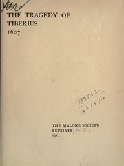 The tragedy of Tiberius by Sir Walter Wilson Greg