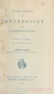 Cover of: Traité complet de contrepoint