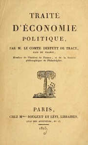 Cover of: Traité d'économie politique