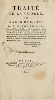 Traité de la chorée by Etienne Michel Bouteille