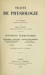 Cover of: Traité de physiologie